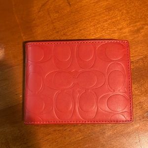 Red Leather Coach Wallet